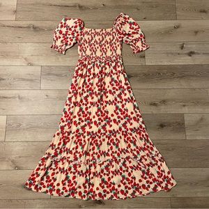 Betsey Johnson Strawberry Fields Maxi Dress